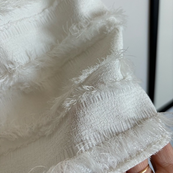 MAEVE Anthropologie Fringe ivory top. Size 0 - Picture 11 of 15